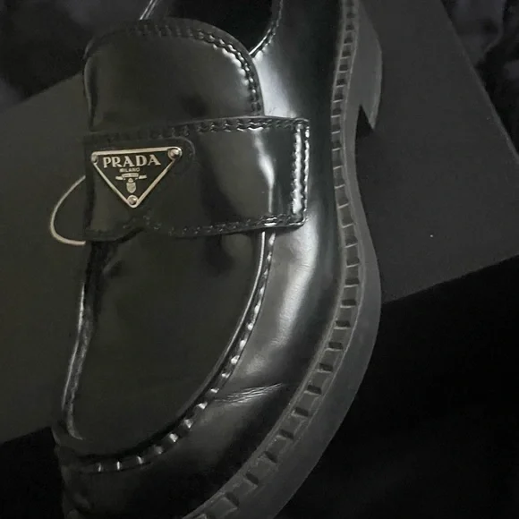 Prada Glossy Black Loafers